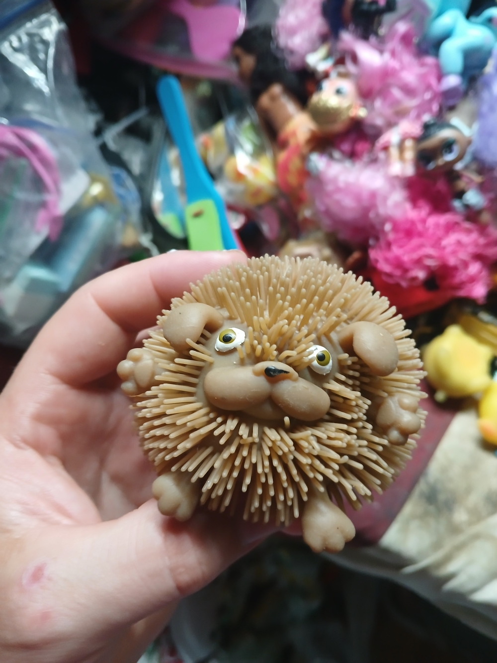 Tan Hedgehog Sensory Squeeze Toy for Kids - Unbranded
